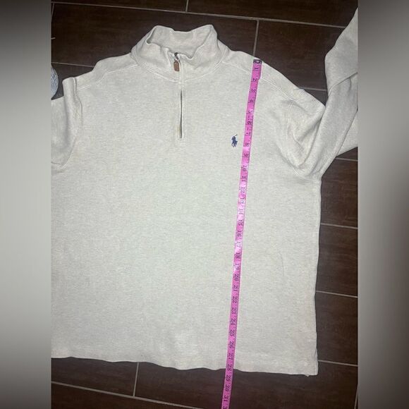 Polo Ralph Lauren oatmeal knit pullover sweater sz XL - Picture 6 of 7